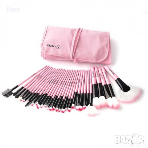 Четки за грим 32бр в комплект с калъфче, снимка 13 - Декоративна козметика - 28944450