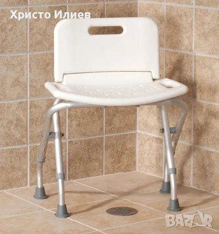Помощен стол за баня с облегалка Душ стол, снимка 5 - Тоалетни столове - 56253234