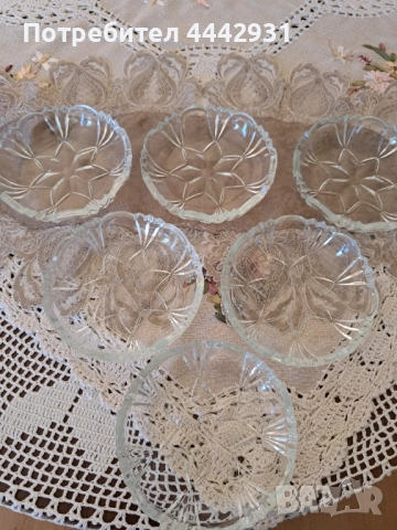 Стъклени купички Китка Нови пазар, снимка 5 - Чинии - 51688289