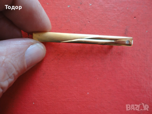 Луксозна позлатена игла щипка за вратовръзка 1, снимка 8 - Други - 53042983