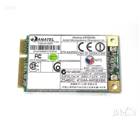 WiFi и 3G модули/карти за лаптоп Intel WiFi 5100 a/b/g/n laptop notebook mini PCI-E, снимка 3 - Части за лаптопи - 55683234