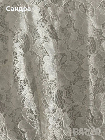 Бяла дантелена рокля, снимка 2 - Рокли - 54251078