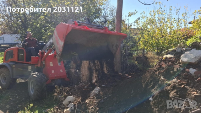 Услуги с мини багер и челен товарач фадрома самосвал Сливен Нова Загора Котел Твърдица Ямбол, снимка 5 - Кърти, чисти, извозва - 52122937