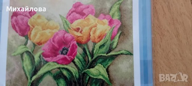 8 бр. щампирани гоблени-цветя и пайзажи, снимка 7 - Гоблени - 47796433