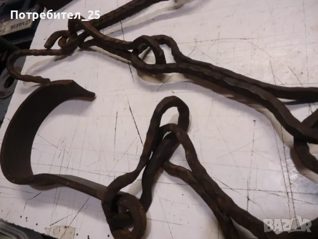 Кован синджир за огнище, снимка 5 - Други ценни предмети - 48647814