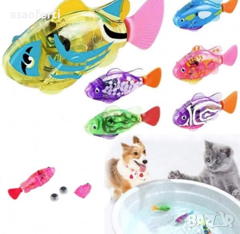 🐠 Интерактивна Робо Рибка – Плува, Свети и Се Активира от Сензор (За Вашето Дете/Котка), снимка 2 - Играчки за стая - 52792149