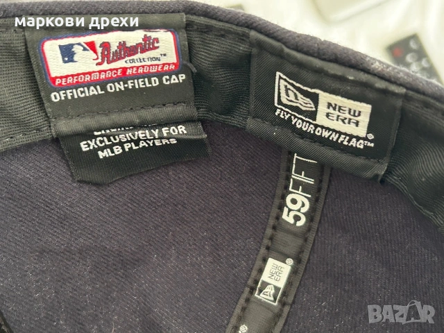 New York Yankees Baseball Hat Cap Fitted 7 1/4 Navy New Era On Field Mens, снимка 6 - Шапки - 53166763