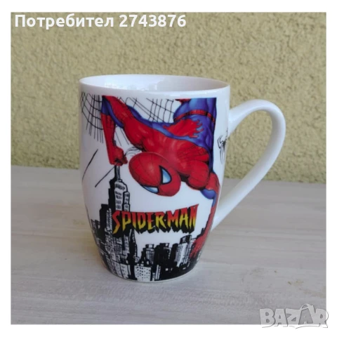 Керамична чаша с Mотив - Spydermen - 300мл , снимка 2 - Чаши - 50824530