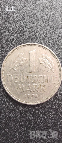 1 Дойче марка 1954, снимка 5 - Нумизматика и бонистика - 49938793
