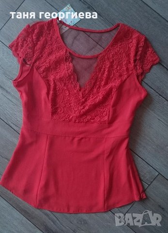 блуза с къс ръкав