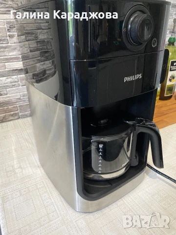 Шварц кафемашина с мелачка Philips Grind & Brew Filter (HD7767/00), снимка 5 - Кафемашини - 50827948