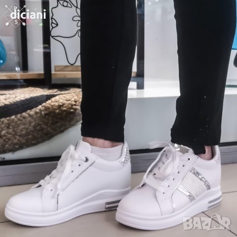 Дамски сникърси B161-white, снимка 4 - Дамски ежедневни обувки - 40072501