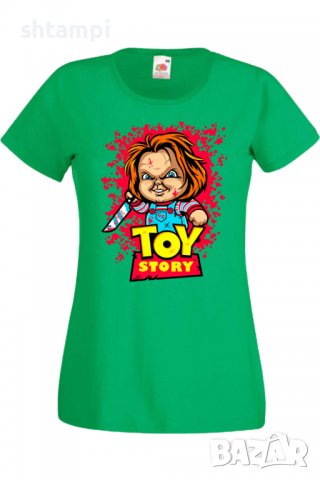 Дамска Тениска Toy Story Chucky Изненада,Повод,Подарък,Празник, снимка 5 - Тениски - 37639266