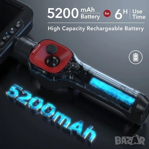 Професионален Ендоскоп Ralcam 360° с 4.3" IPS Екран и 6.2mm Сонда, снимка 7 - Индустриална техника - 53240341