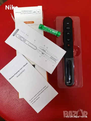 Чисто нов безжичен презентатор Baseus Orange Dot (с нарушена опаковка), снимка 2 - Клавиатури и мишки - 56150404