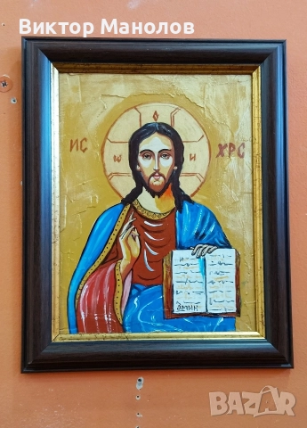 Рисувани икони 20/25см. , снимка 2 - Икони - 19279213