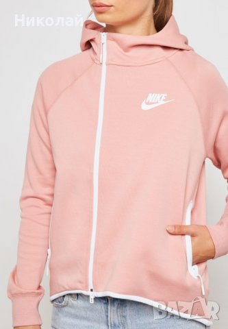 Nike Tech Fleece Cape Women's Pink Hoodie Full Zip, снимка 15 - Суичъри - 38100888