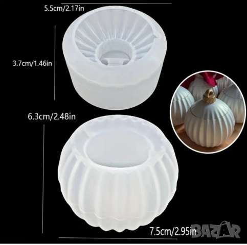 Молд бурканче коледна топка , снимка 3 - Форми - 53059354