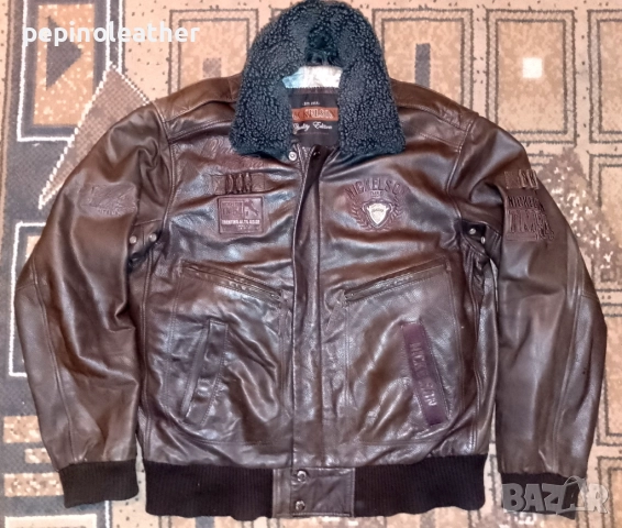 Пилотско Авиаторско кожено яке бомбър, тип МА-1, А-2, В-3, G-1
