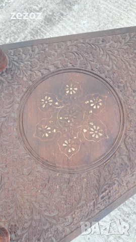 Етажерка махагов масив, снимка 3 - Етажерки - 52410157