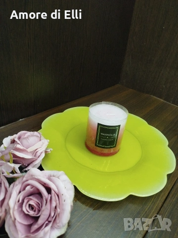 Големи плата ARCOPAL (Франция) – Лимоненожълто закалено стъкло – 4 бр. (Цена за брой), снимка 7 - Чинии - 53918727