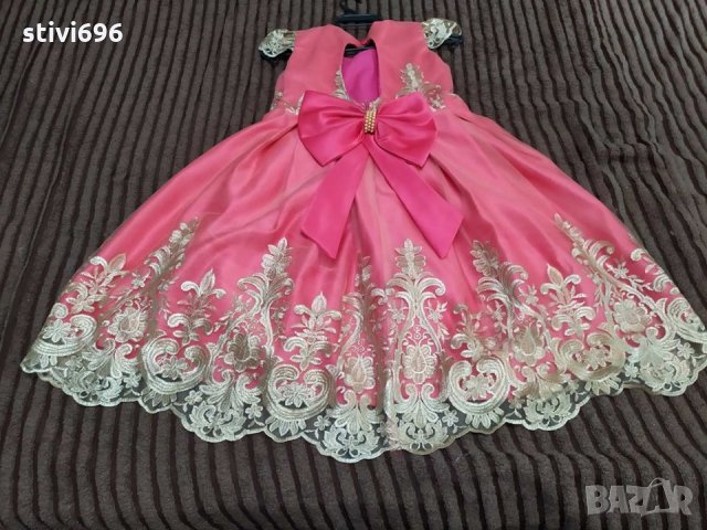 Детска рокля  розова бродерия размер 150 -  Ново.., снимка 5 - Детски рокли и поли - 29483931