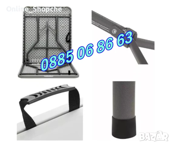 Сгъваема маса за кетъринг, градинска маса 180/74 см, къмпинг маса, снимка 3 - Градински мебели, декорация  - 51305167