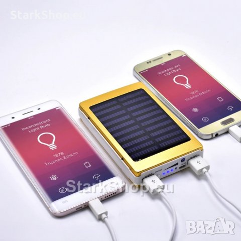 Соларен Powerbank с LED Фенер 6000mAh, снимка 6 - Други - 30561920