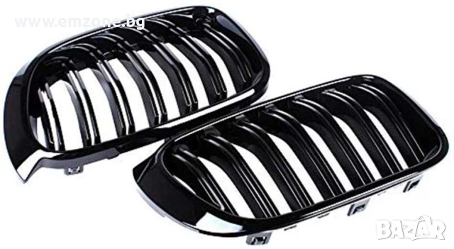 Двойни M Бъбреци Решетки за BMW X3 X4 F25 F26 БМВ Черен Гланц 2010-2014, снимка 2 - Аксесоари и консумативи - 50558977