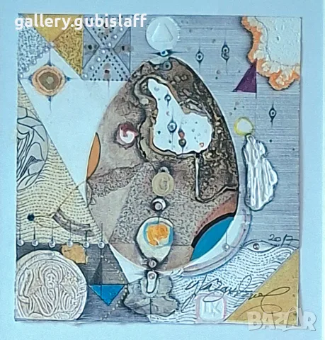 Картина, абстракция, худ. Цв. Казанджиев, 2017 г., снимка 2 - Картини - 56086866