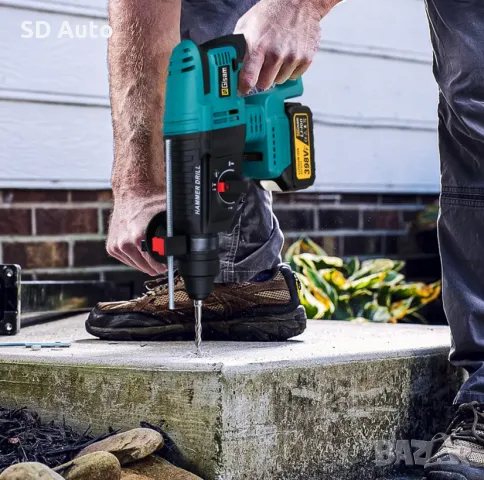 Безчетков Акумулаторен Перфоратор GISAM  , снимка 5 - Перфоратори - 48480227