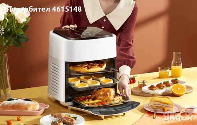 Трислоен Еър Фраеър със страхотно голям капацитет, снимка 2 - Фритюрници - 51963334
