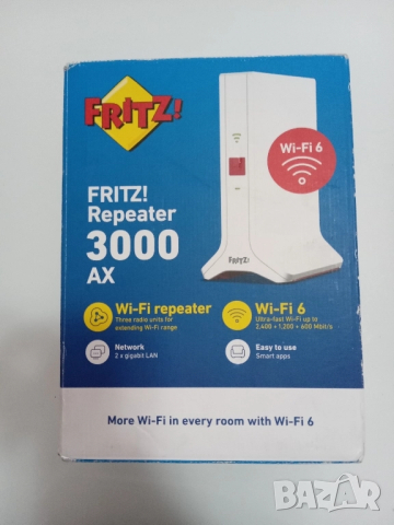 Нов AVM FRITZ!Repeater 3000 AX (Wi-Fi 6) - Трибандов Mesh