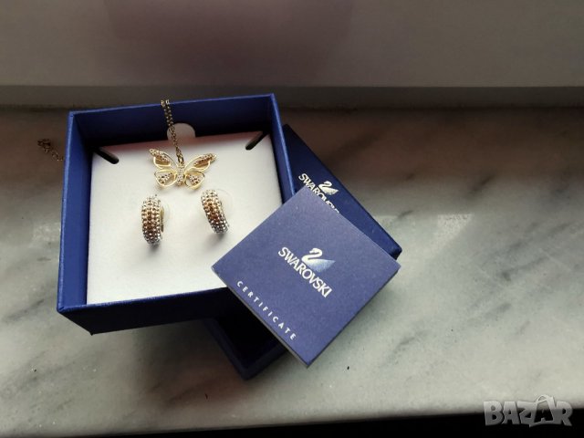 Оригинално  Сваровски обеци Swarovski, снимка 3 - Обеци - 35453615