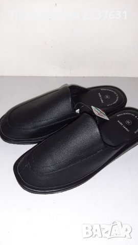 НОВИ италиански МЪЖКИ КОЖЕНИ ЧЕХЛИ с етикет - N 42, снимка 2 - Мъжки чехли - 36975439