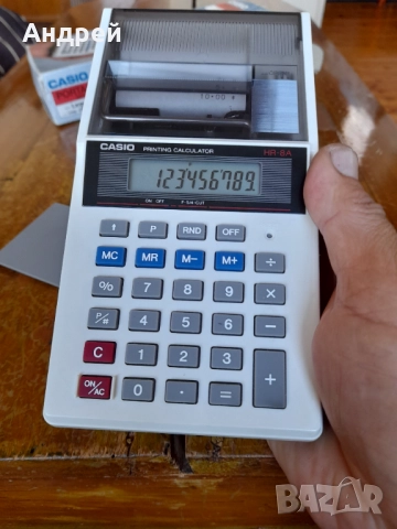 Стар калкулатор с принтер Casio HR-8A, снимка 8 - Други ценни предмети - 51467487