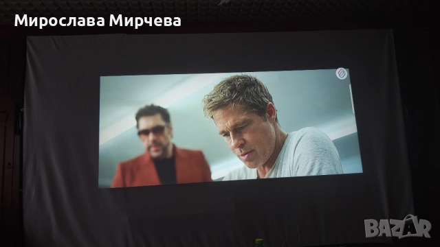 Мини проектор Blitzwolf BW-V2 (бял) и Прожекционен екран, снимка 5 - Друга електроника - 51529647