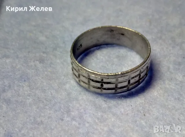СТИЛНА ВИНТИДЖ АРТ ОРНАМЕНТИКА СРЕБЪРНА ХАЛКА ПРЪСТЕН СРЕБРО 925 МАЙСТОРСКА РАБОТА 48608, снимка 4 - Пръстени - 50337643