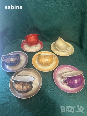 Руски порцелан-сервиз за кафе, снимка 2 - Сервизи - 50717331