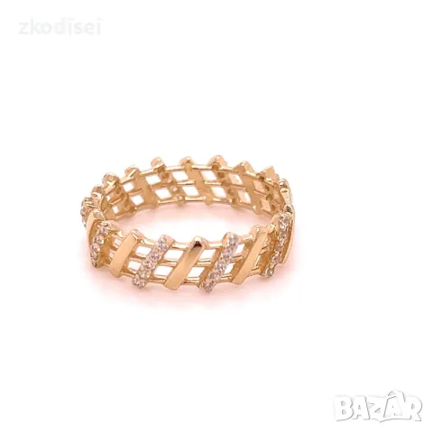 Златен дамски пръстен 2,82гр. 14кр.проба:585 размер:55 модел:28129-4, снимка 3 - Пръстени - 48250480