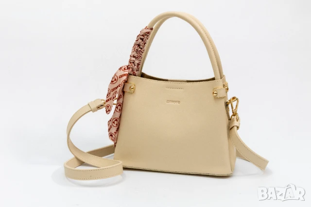 Ежедневна дамска чанта AMORE Fiorella - Cream, снимка 4 - Чанти - 50657832