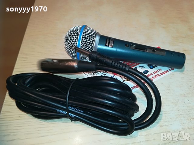 shure mic+shure кабел с жак и букса-внос швеицария, снимка 5 - Микрофони - 29672601