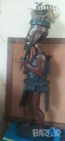 Продавам голяма масивна дървена фигура, снимка 4 - Колекции - 54234583