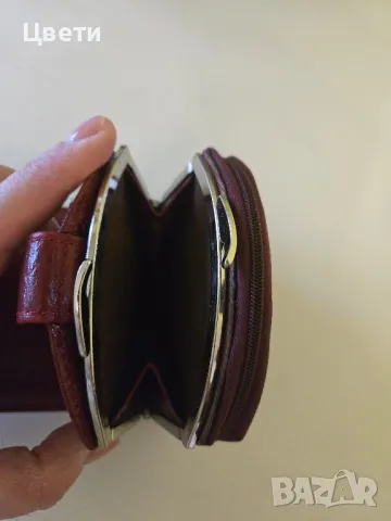 Портфейл естествена кожа 20 лв бордо, снимка 3 - Портфейли, портмонета - 49660060