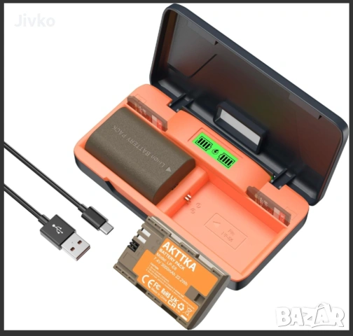 2бр LP-E6 3000mAh + зарядно, снимка 3 - Батерии, зарядни - 54352092