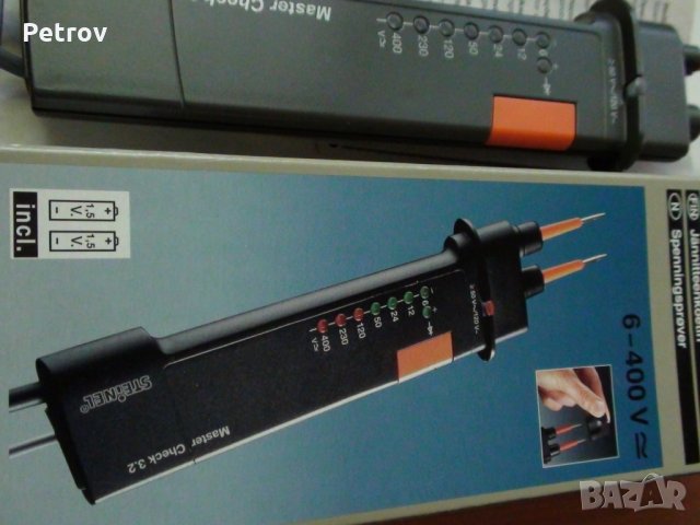 STEINEL Master Check 3.2 - Немски Уред за измерване на напрежение 6-400 V, "верига", ЧИСТО НОВ !!!DE, снимка 5 - Клещи - 30121473