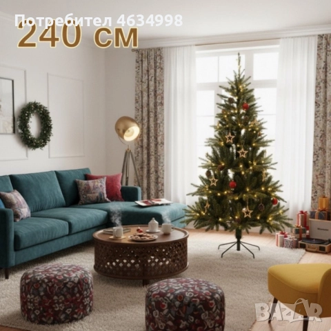 Красива коледна елха с естествено излъчване – празниците започват тук!, снимка 7 - Декорация за дома - 52374583