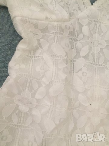 Бяла дантелена рокля уникална, снимка 6 - Рокли - 39882051