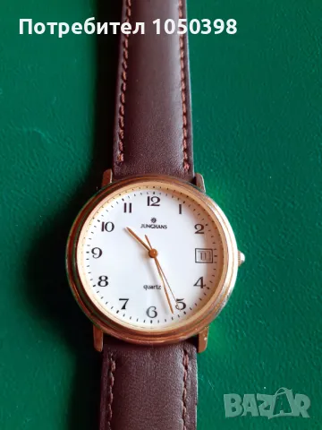 Позлатен JUNGHANS Germany - Кварцов- Добър модел от колекция, снимка 3 - Мъжки - 49798918