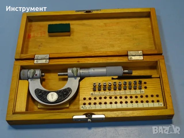 Микрометричен резбомер DDR Suhl M Thread Мicrometer 0-25mm 0.01mm